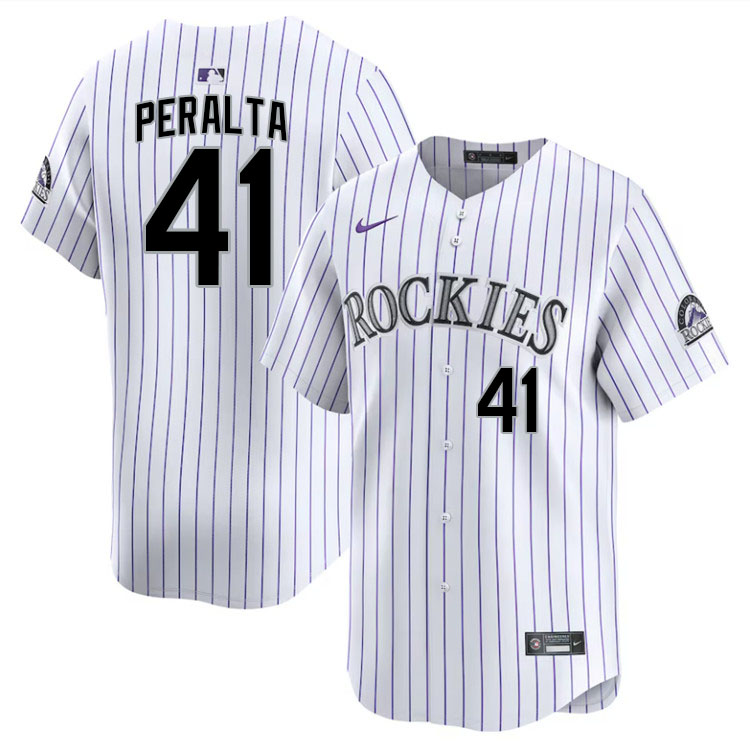 Luis Peralta Colorado Rockies Jersey,Uniforms,Gears Stitched-White